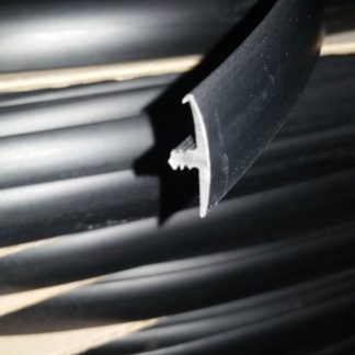 Black Single lipped T-trim edging