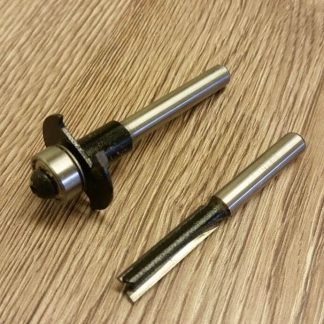 2mm slot cutter with 6.4mm double fluted router bit