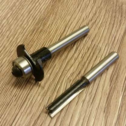 2mm slot cutter with 6.4mm double fluted router bit