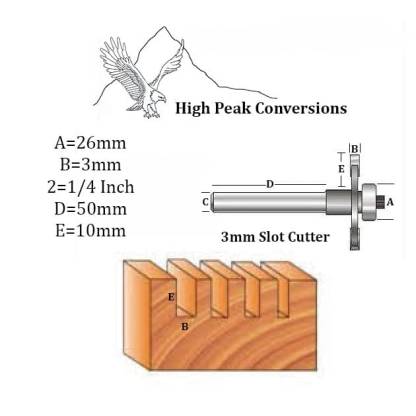 Twin pack 2mm & 3mm slot cutters - router bit set - Image 6