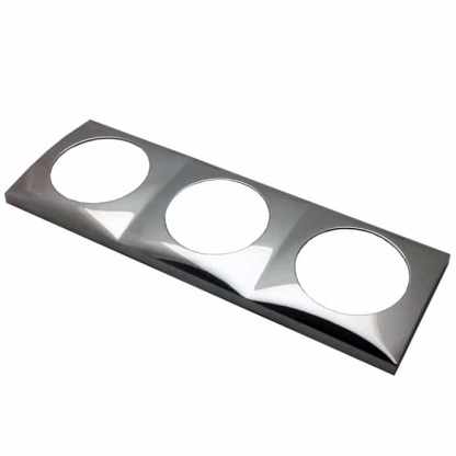 Berker Treble Chrome fascia cover / frame for all 240V & 12V berker sockets & switches