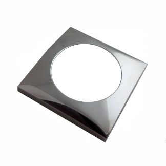Berker single Chrome fascia cover / frame for all 240V & 12V berker sockets & switches