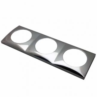 Berker Treble Chrome fascia cover / frame for all 240V & 12V berker sockets & switches