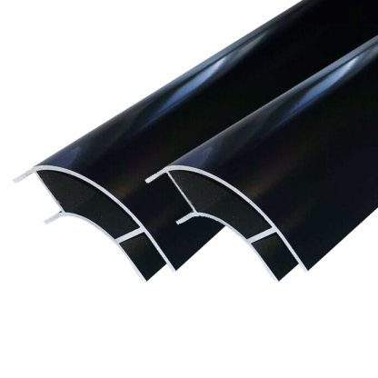 Aluminium Large Black satin curved corner profile - Image 3