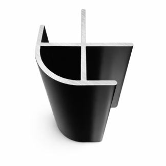 Small Black Aluminium corner profile