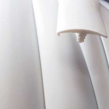 White single lipped T-Trim edging