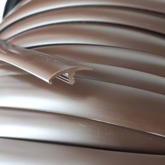 Brown single lipped T-Trim edging