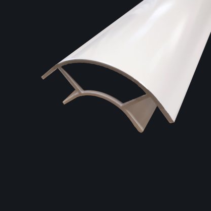 Aluminium Large White satin Curved corner profile - Image 2