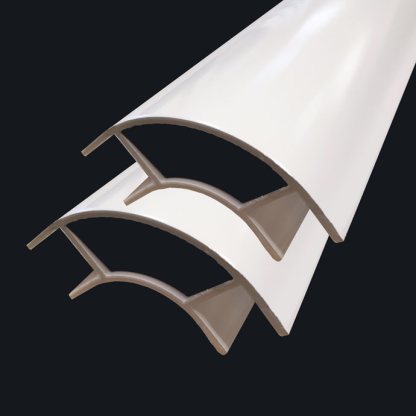 Aluminium Large White satin Curved corner profile - Image 3