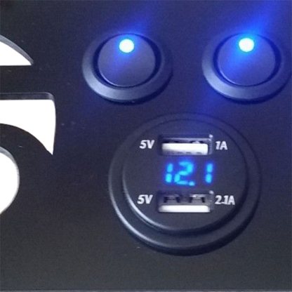 VW T5 Control Panel - Volt meter   2 x USB 12V, 4 Switch unit - Image 2