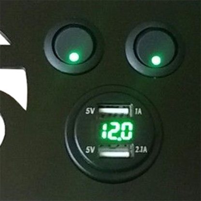 VW T5 Control Panel - Volt meter   2 x USB 12V, 4 Switch unit - Image 4