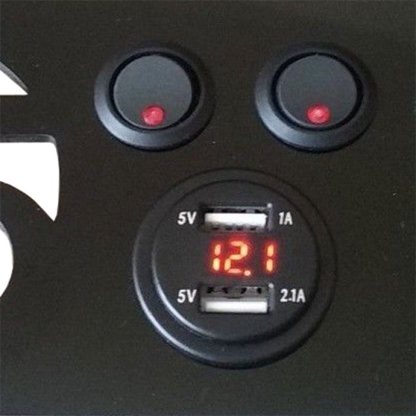 VW T5 Control Panel - Volt meter   2 x USB 12V, 4 Switch unit - Image 3