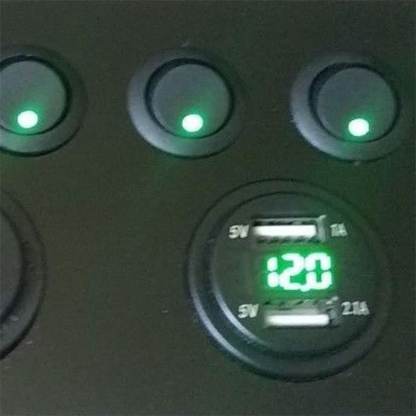 VW Control Panel - Volt meter, Double USB, 12V   4 Switch unit - Image 3