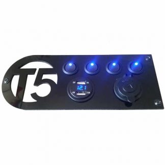 VW T5 Control Panel - Volt meter   2 x USB 12V, 4 Switch unit