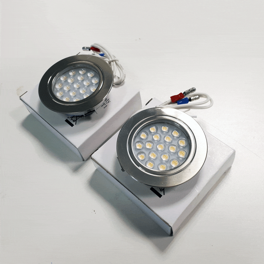 Recessed Touch Control 12V LED spotlights - Nickel finish - Image 2