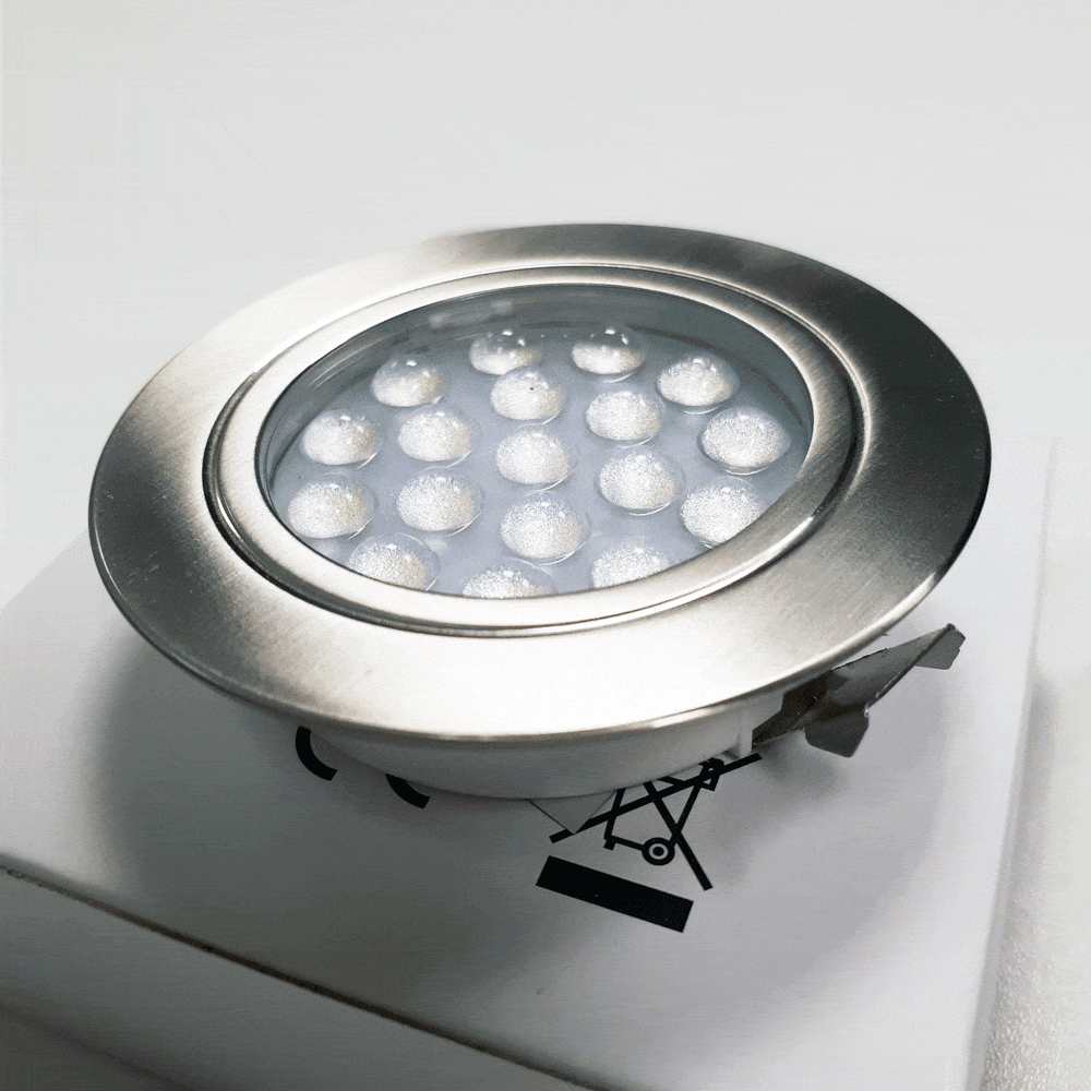 Recessed Touch Control 12V LED spotlights - Nickel finish