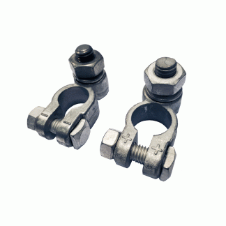 Heavy Duty Battery Terminals + & - (Pair) Tin plated brass