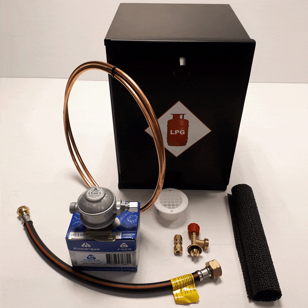 Gas locker (for 907 bottle) + fixed bulkhead regulator kit.