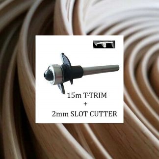 15 meters Beech single lip t trim + 2mm slot cutter