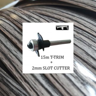 15 meters Zebrano single lip t trim + 2mm slot cutter