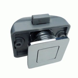 Chrome Square flush fit push Lock