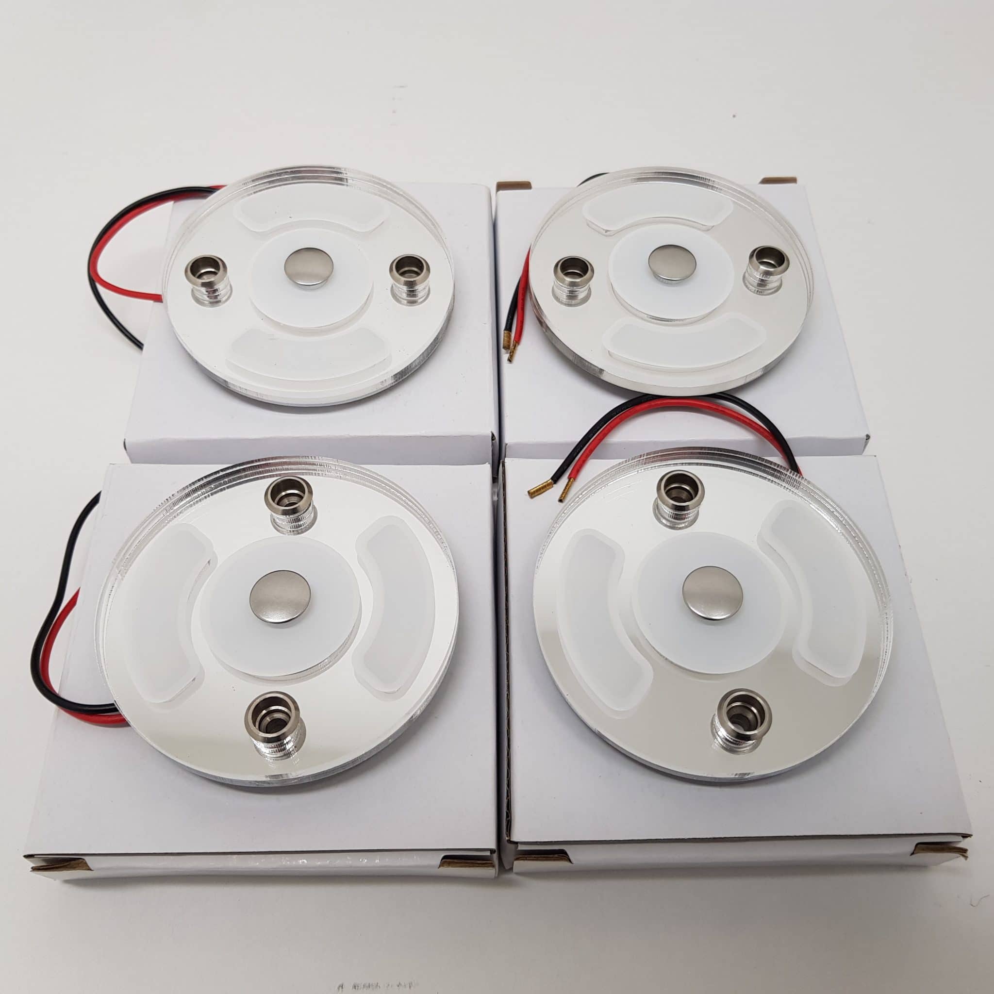12v Round LED Touch Light, Slim Profile with Mirror Finish - Image 3