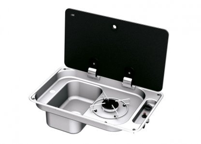 Can Sink & Hob (left hand sink) FL1324 + GOK bulkhead installation Kit - Image 3