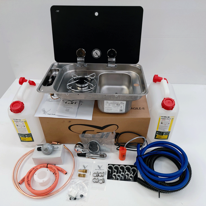 Can Sink & Hob (Right hand sink) FL1323 +Standard Installation Kit