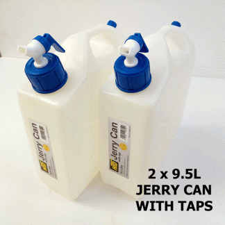 2 x 9.5L Food grade Jerry Cans with tap - offer