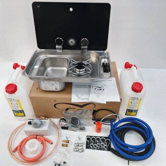 Can Sink & Hob (left hand sink) FL1324 + Standard Installation Kit