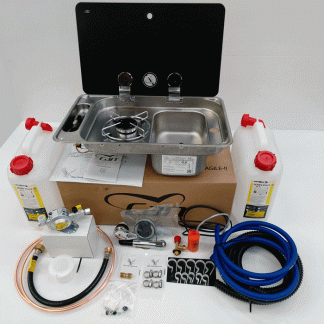 Can Sink & Hob (Right hand sink) FL1323 +GOK bulkhead installation Kit