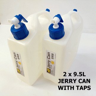 2 x 9.5L Food grade Jerry Cans with tap - offer