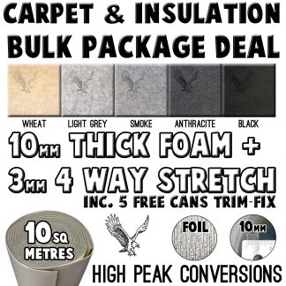 Carpet and Insulation Package Deal 10Sq Metres