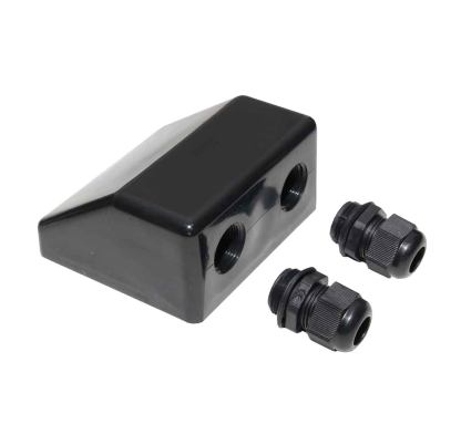 Black ABS Double Cable Entry Cover for Solar Panel