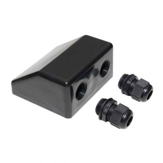 Black ABS Double Cable Entry Cover for Solar Panel