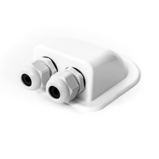 White Cable Entry Cover Double Gland for Solar Panel