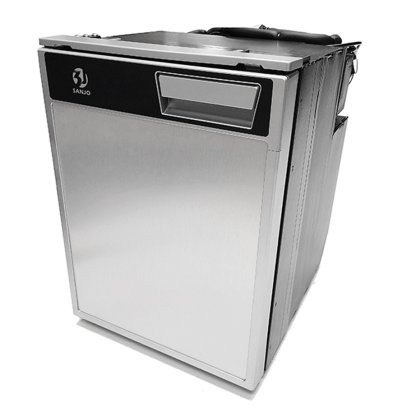 Silver Sanjo SVR50 L Compressor Fridge (Left hand hinged fridge)