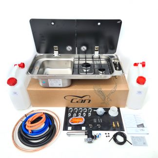 Can FL1402 LH Double Burner Hob/ Sink with Cold Kit