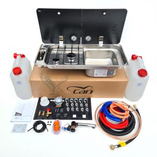 Can FL1401 RH Double Burner Hob/ Sink with Hot/Cold Kit