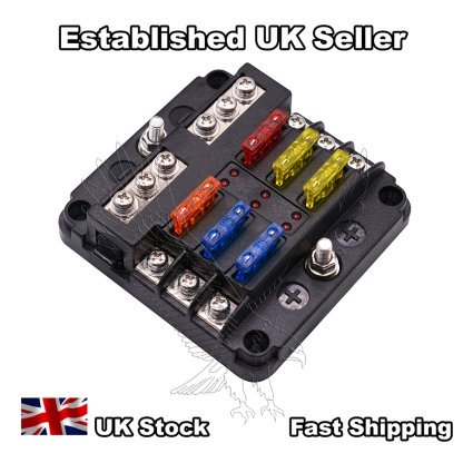 6 way Fuse Holder with Bus Bar - Image 3