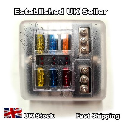 6 way Fuse Holder with Bus Bar - Image 2