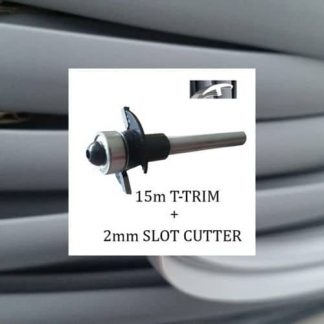 15 meters Mid Gray single lip t trim 2mm slot cutter