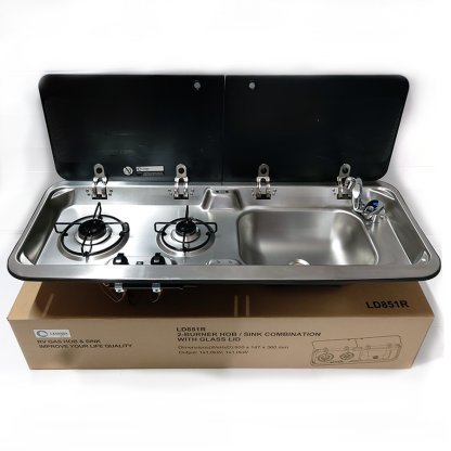 Lavanda LD851R - Double Hob/ sink - GAS / COLD WATER INSTALLATION KIT with FREE KETTLE!! - Image 2