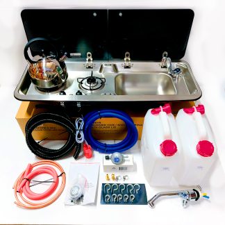 Lavanda LD851R - Double Hob/ sink - GAS / COLD WATER INSTALLATION KIT with FREE KETTLE!!