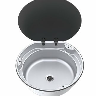 Thetford Round Sink - Series 30 Bowl with Black Lid