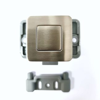 Brushed Nickel Square push Lock - Flush Fit