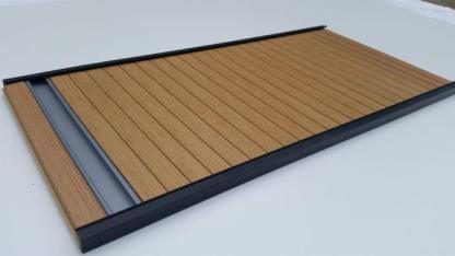 Beech Wood Grain Effect Campervan Tambour Door - Image 3