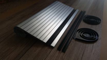 Brushed Aluminium Effect Campervan Tambour Door - Image 4