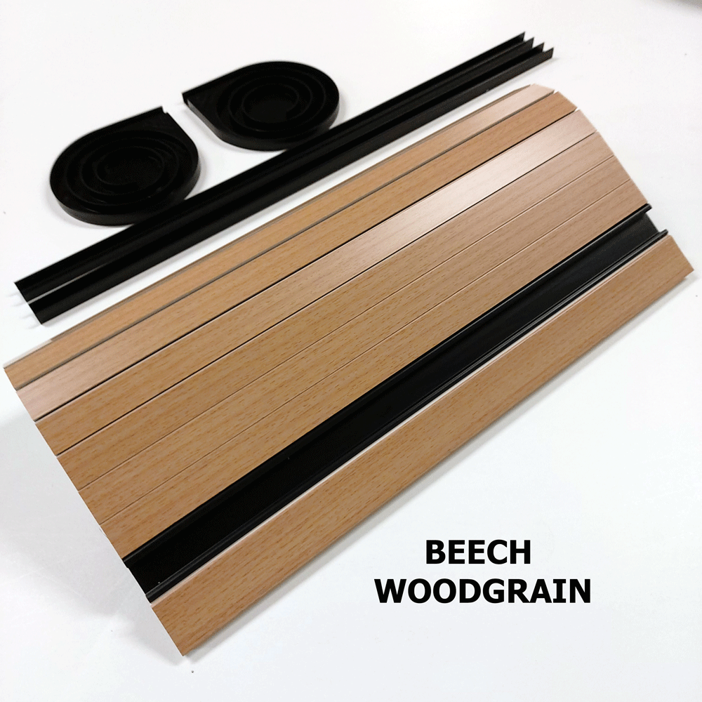 Beech Wood Grain Effect Campervan Tambour Door