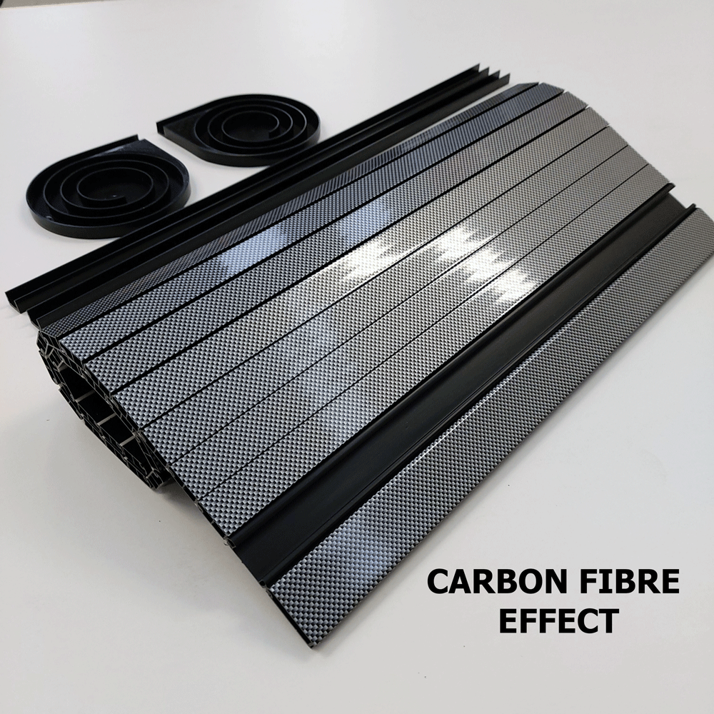 Carbon Fibre Effect Campervan Tambour Door